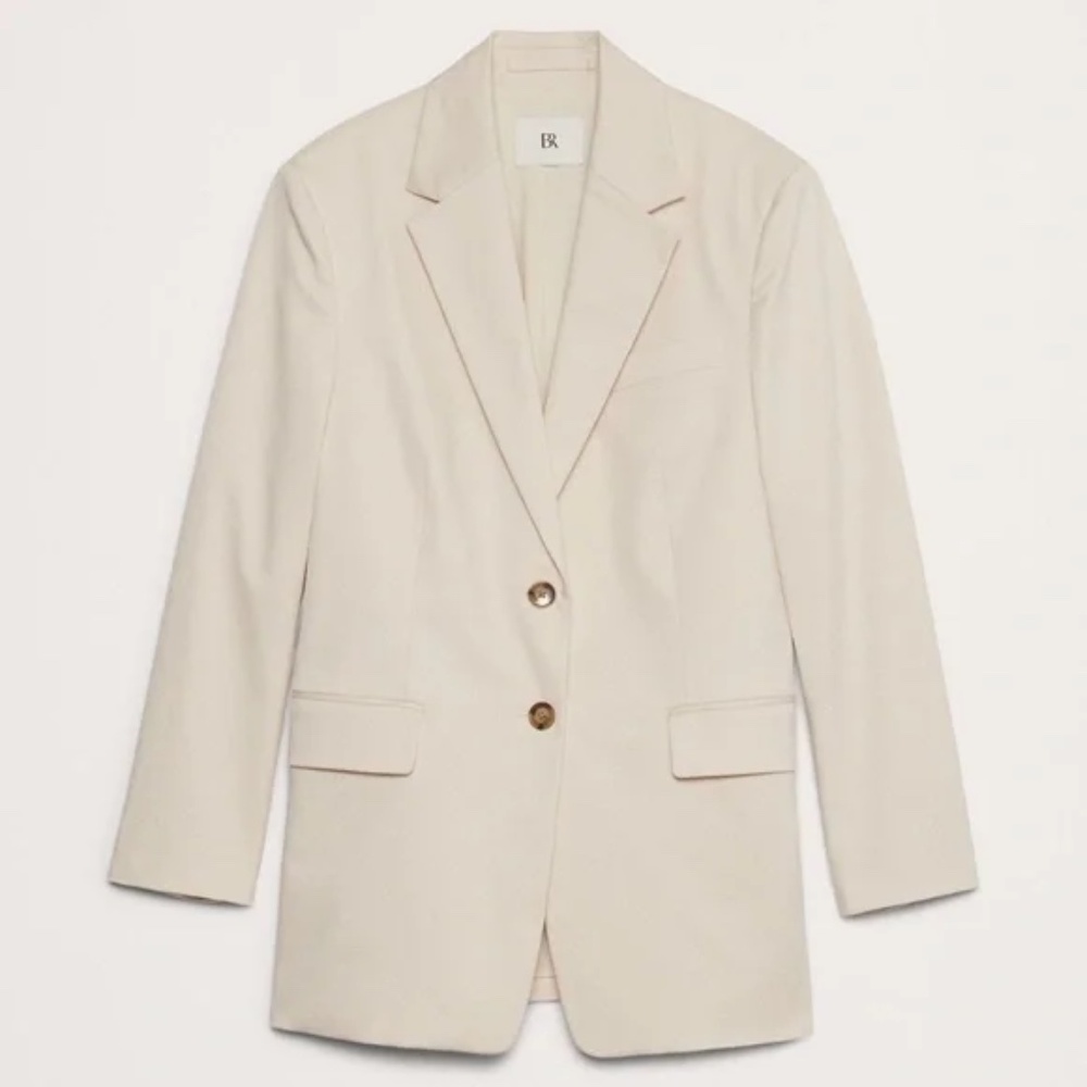 Brand New! Banana Republic Cotton Blazer in Creamy White, Size 14